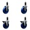 Service Caster 5'' Solid Poly Wheel Swivel 1-1/4'' Expanding Stem Caster Set 2 Brakes, 4PK SCC-EX20S514-SPUS-2-PLB-2-114 - alternate 1